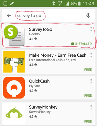 Surveytogo Android Administrators Guide Surveytogo Support Center - on your device go to google play store and search for survey to go